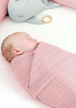 New Baby Musselindecke Altrosa Kinder Pucktücher|Decken & Kissen