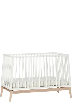 Hot Babybett 'Luna' weiß / Eiche 120 x 60 cm Kinder Babybetten & Kinderbetten|Babybetten