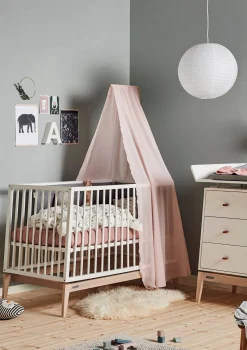 Hot Babybett 'Luna' weiß / Eiche 120 x 60 cm Kinder Babybetten & Kinderbetten|Babybetten