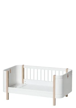 Clearance Babybett 'Wood Mini+' Weiß / Eiche 122-162 x 68 cm Kinder Babybetten & Kinderbetten|Babybetten