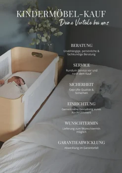 New Beistellbett '' inkl. Bio-Matratze 82 x 37 cm Kinder Moseskörbe|Reisebetten