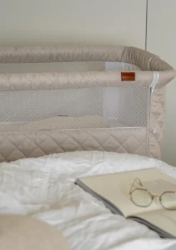 Best Beistellbett 'Side by Side' Natural Quilted 84 x 50 cm Kinder Moseskörbe|Reisebetten