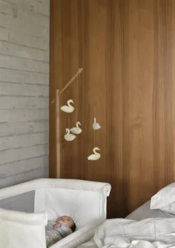 New Beistellbett 'Side by Side' Natural Bouclé 84 x 50 cm Kinder Moseskörbe|Reisebetten