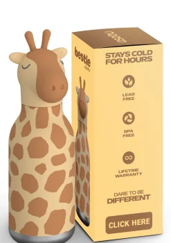Bestie Trinkflasche Giraffe 'Gerri the Giraffe' gelb/braun 460 ml Kinder Trinkbecher & Trinkflaschen|Kindergeschirr & Besteck