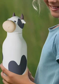Hot Bestie Trinkflasche Kuh 'Willow the ' schwarz/weiß 460 ml Kinder Trinkbecher & Trinkflaschen|Kindergeschirr & Besteck