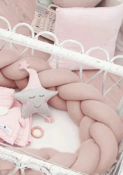 Clearance Bettschlange geflochten Strick XL Kinder Bettschlangen|Schutz-Zubehör Kinderzimmer