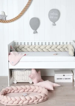 New Bettschlange geflochten Strick Kinder Bettschlangen|Schutz-Zubehör Kinderzimmer