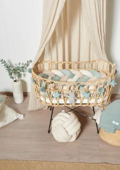 Outlet Bettschlange geflochten Trio mint/sand/natur Kinder Bettschlangen|Schutz-Zubehör Kinderzimmer