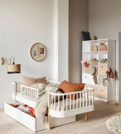 Hot Bettsofa 'Wood Original' weiß / Eiche 200 x 90 cm Kinder Jugendzimmer|Jugendzimmer