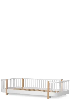 Hot Bodenbett 'Wood Original' Weiß / Eiche 200 x 90 cm Kinder Babybetten & Kinderbetten|Babybetten