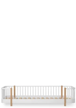 Hot Bodenbett 'Wood Original' Weiß / Eiche 200 x 90 cm Kinder Babybetten & Kinderbetten|Babybetten