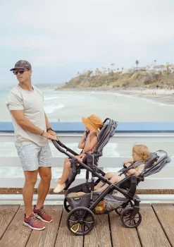 Duo Erweiterungsadapter / Doppel-Kinderwagen-Umbausatz dunkelgrau / schwarz Kinder Adapter