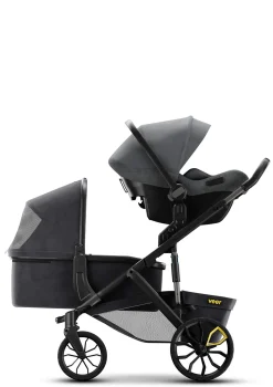 Duo Erweiterungsadapter / Doppel-Kinderwagen-Umbausatz dunkelgrau / schwarz Kinder Adapter