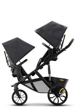 Duo Erweiterungsadapter / Doppel-Kinderwagen-Umbausatz dunkelgrau / schwarz Kinder Adapter