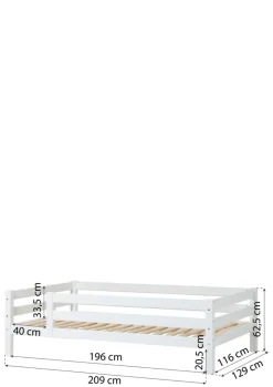 Sale ECO Luxury' Einzelbett weiß 200 x 120 cm Kinder Babybetten & Kinderbetten|Babybetten