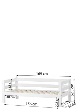 Online ECO Luxury' Einzelbett weiß 160 x 70 cm Kinder Babybetten & Kinderbetten|Babybetten