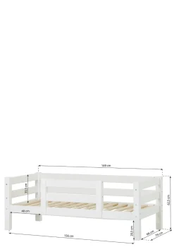 Online ECO Luxury' Einzelbett weiß 160 x 70 cm Kinder Babybetten & Kinderbetten|Babybetten