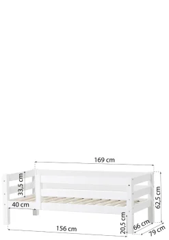 Online ECO Luxury' Einzelbett weiß 160 x 70 cm Kinder Babybetten & Kinderbetten|Babybetten