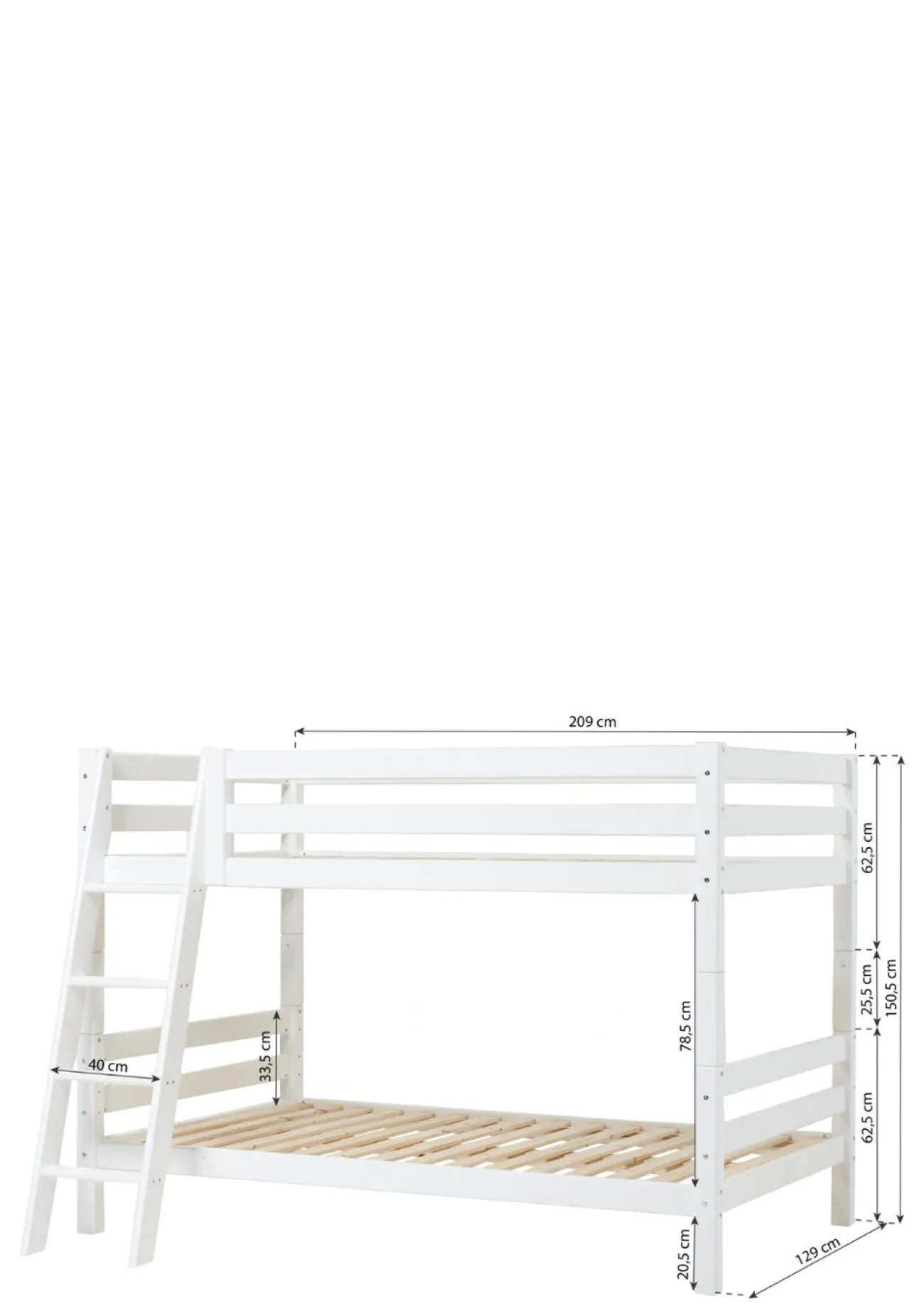 Sale ECO Luxury' Etagenbett weiß 200 x 120 cm Kinder Hochbetten & Etagenbetten|Babybetten & Kinderbetten