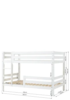 Sale ECO Luxury' Etagenbett weiß 200 x 120 cm Kinder Hochbetten & Etagenbetten|Babybetten & Kinderbetten