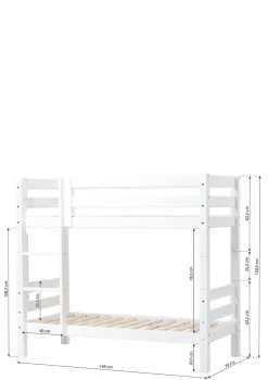 ECO Luxury' Etagenbett weiß 160 x 70 cm Kinder Hochbetten & Etagenbetten|Babybetten & Kinderbetten