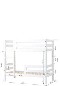 ECO Luxury' Etagenbett weiß 160 x 70 cm Kinder Hochbetten & Etagenbetten|Babybetten & Kinderbetten