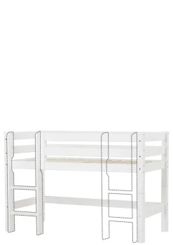 ECO Luxury' Halbhochbett weiß 200 x 120 cm Kinder Babybetten & Kinderbetten|Babybetten