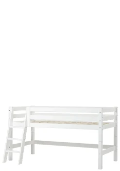 Outlet ECO Luxury' Halbhochbett weiß 200 x 90 cm Kinder Babybetten & Kinderbetten|Babybetten