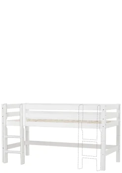 Outlet ECO Luxury' Halbhochbett weiß 200 x 90 cm Kinder Babybetten & Kinderbetten|Babybetten