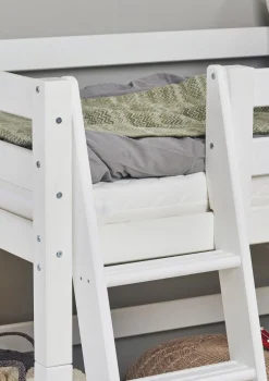 Outlet ECO Luxury' Halbhochbett weiß 200 x 90 cm Kinder Babybetten & Kinderbetten|Babybetten