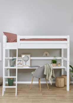 Online ECO Luxury' Hochbett mit Schreibtisch weiß 200 x 90 cm Kinder Hochbetten & Etagenbetten|Babybetten & Kinderbetten