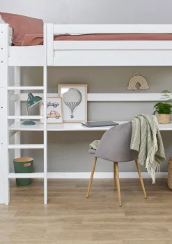 Online ECO Luxury' Hochbett mit Schreibtisch weiß 200 x 90 cm Kinder Hochbetten & Etagenbetten|Babybetten & Kinderbetten