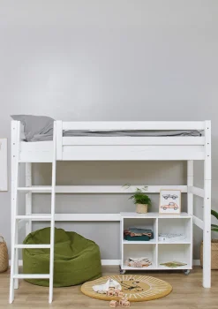 Discount ECO Luxury' Hochbett weiß 200 x 90 cm Kinder Hochbetten & Etagenbetten|Babybetten & Kinderbetten