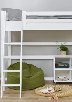 Discount ECO Luxury' Hochbett weiß 200 x 90 cm Kinder Hochbetten & Etagenbetten|Babybetten & Kinderbetten