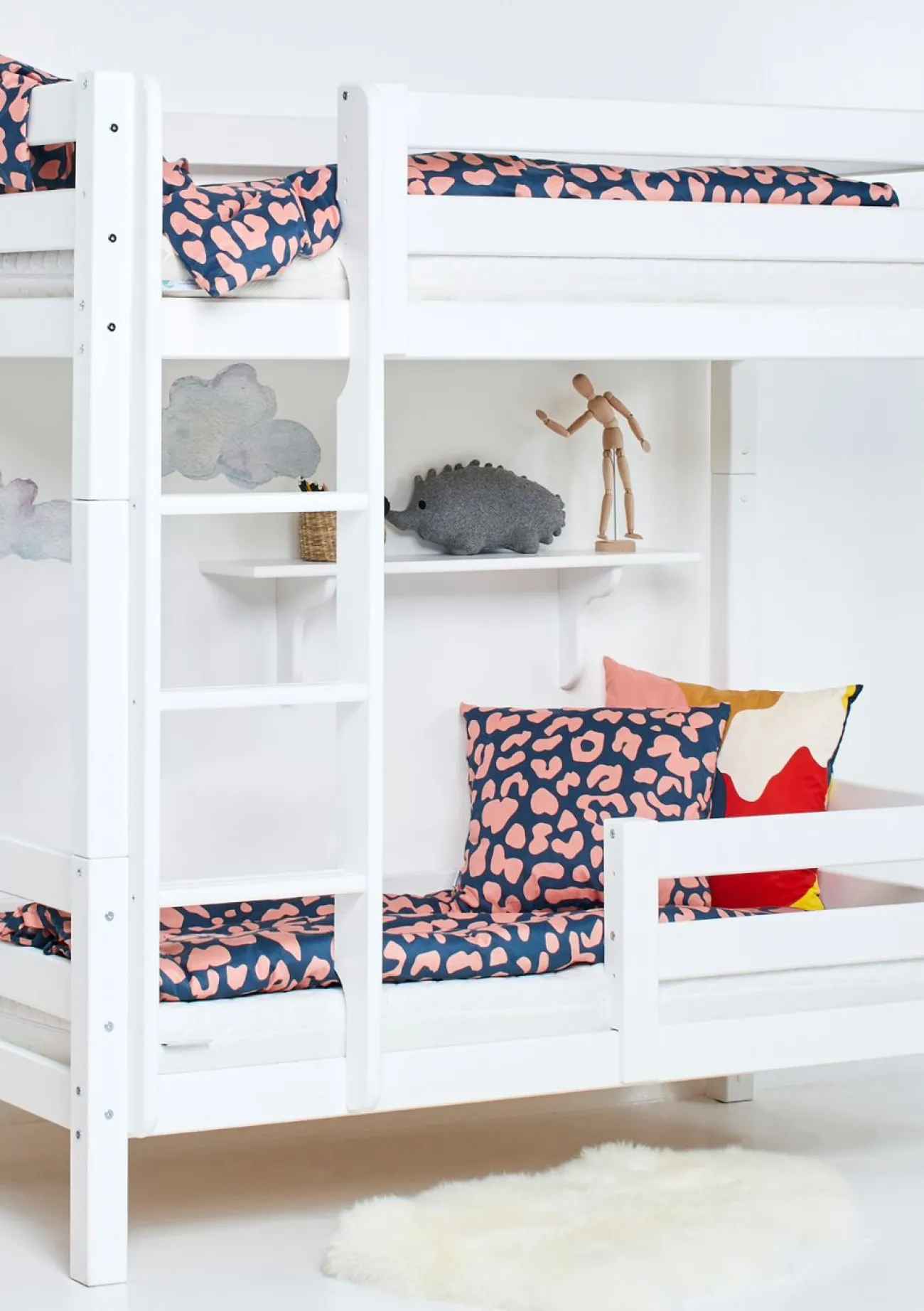 Clearance ECO Luxury' Hohes Etagenbett weiß 160 x 70 cm Kinder Hochbetten & Etagenbetten|Babybetten & Kinderbetten