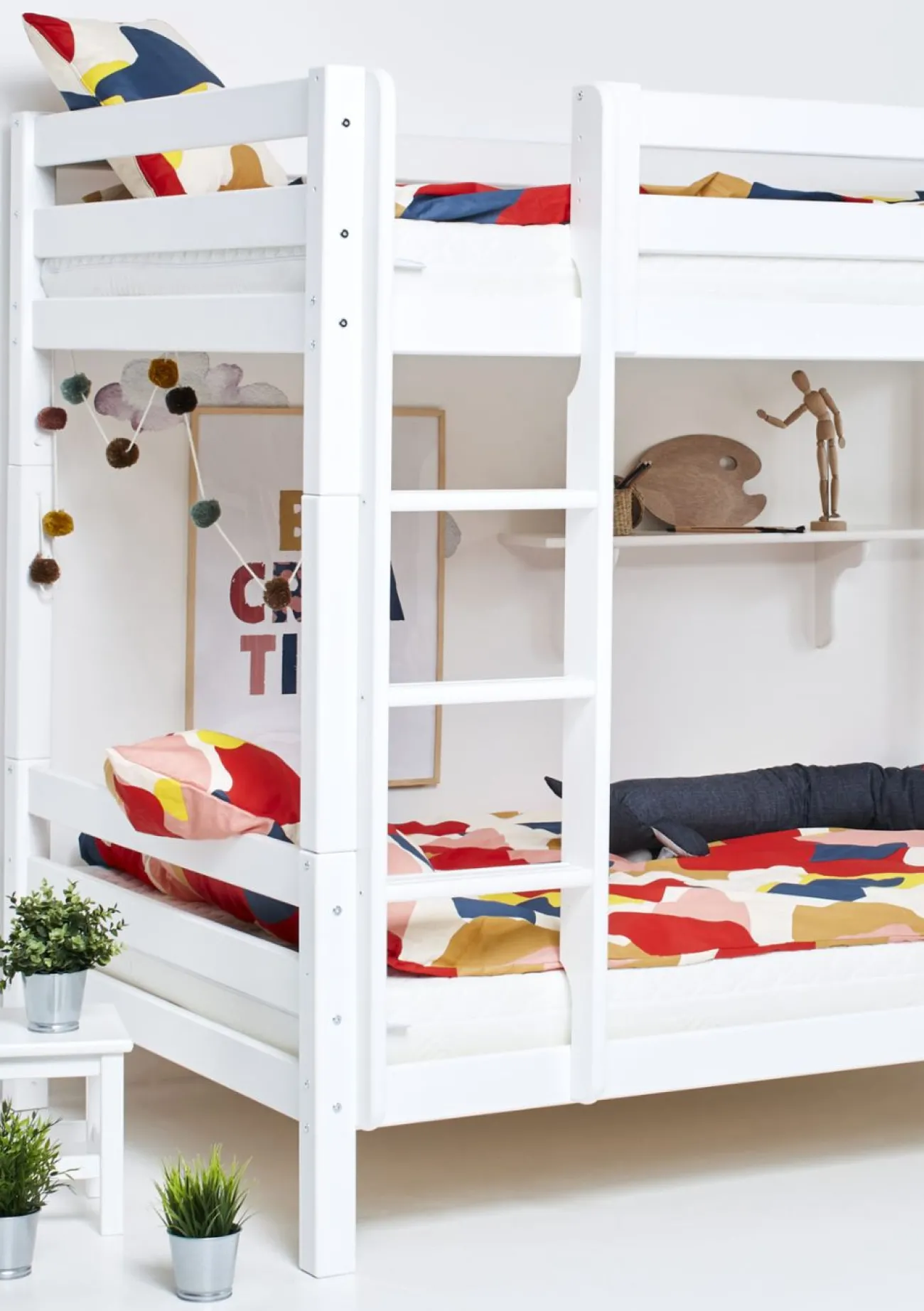 Clearance ECO Luxury' Hohes Etagenbett weiß 160 x 70 cm Kinder Hochbetten & Etagenbetten|Babybetten & Kinderbetten