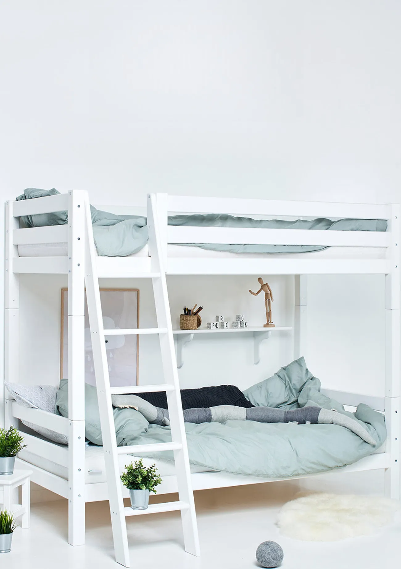 Sale ECO Luxury' Hohes Etagenbett weiß 200 x 90 cm Kinder Hochbetten & Etagenbetten|Babybetten & Kinderbetten