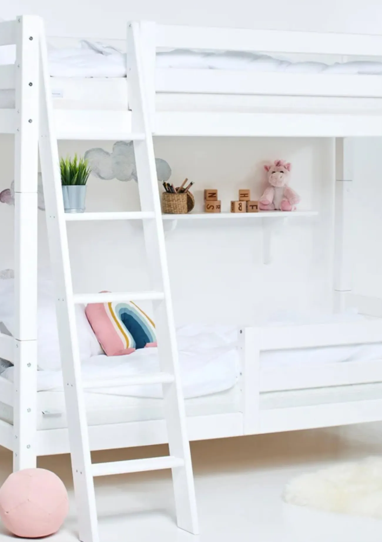 Sale ECO Luxury' Hohes Etagenbett weiß 200 x 90 cm Kinder Hochbetten & Etagenbetten|Babybetten & Kinderbetten