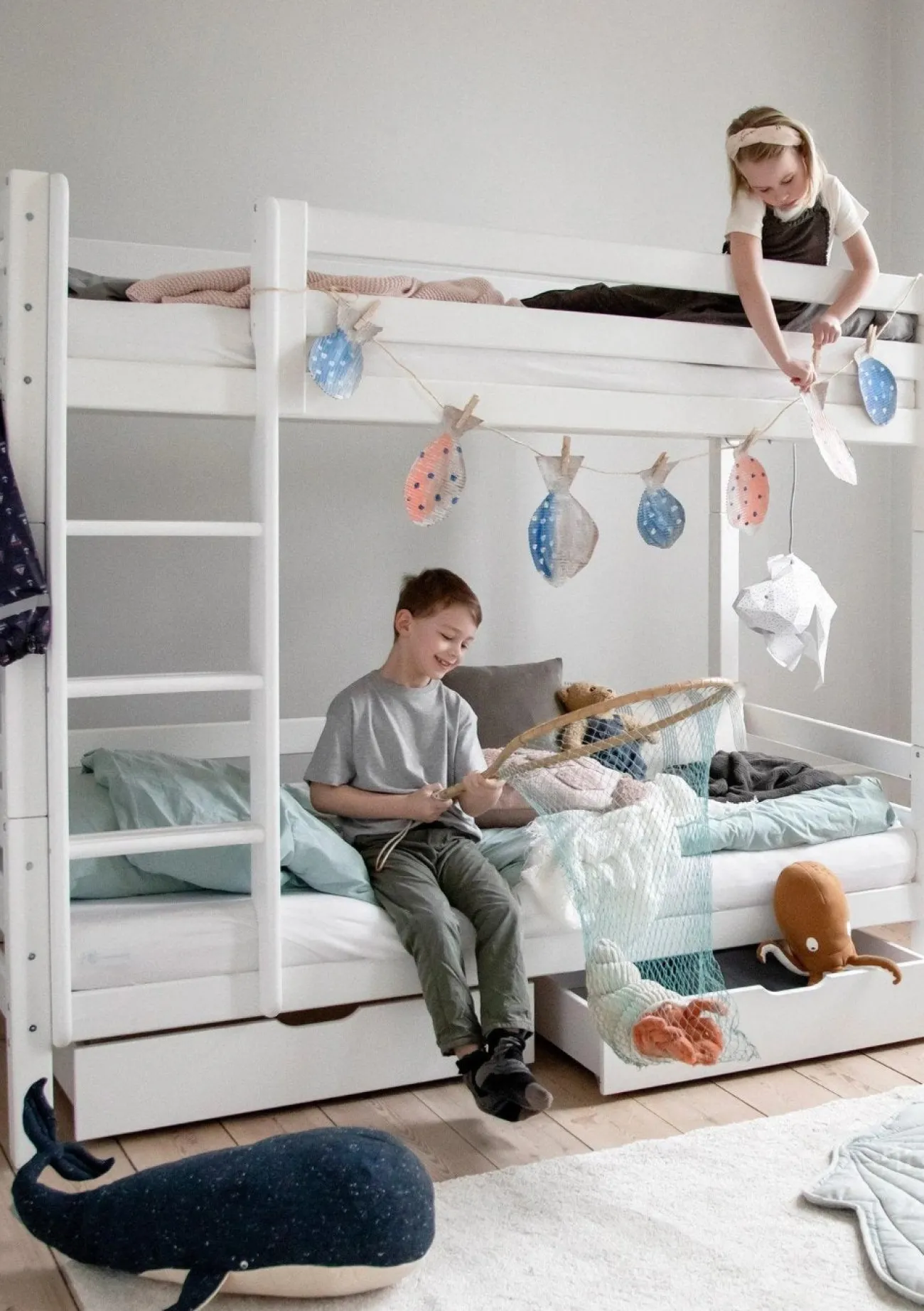 Sale ECO Luxury' Hohes Etagenbett weiß 200 x 90 cm Kinder Hochbetten & Etagenbetten|Babybetten & Kinderbetten