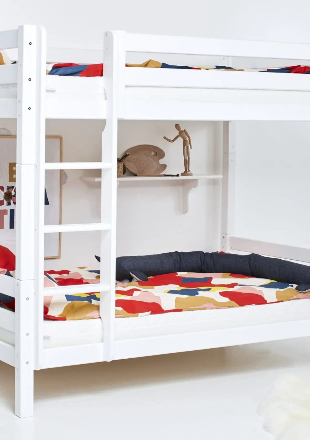 Outlet ECO Luxury' Hohes Etagenbett weiß 200 x 120 cm Kinder Hochbetten & Etagenbetten|Babybetten & Kinderbetten