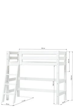 ECO Luxury' Mittelhochbett weiß 160 x 70 cm Kinder Babybetten & Kinderbetten|Babybetten