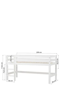 ECO Luxury' Modul für Halbhochbett weiß Kinder Hochbetten & Etagenbetten|Babybetten & Kinderbetten