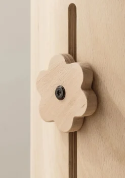 4er-Set Buchenknäufe 'Blume' für das 4-in-1 Babybett Kinder Babybetten & Kinderbetten|Babybetten