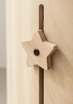 Outlet 4er-Set Buchenknäufe 'Stern' für das 4-in-1 Babybett Kinder Babybetten & Kinderbetten|Babybetten