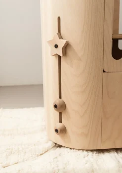 Outlet 4er-Set Buchenknäufe 'Stern' für das 4-in-1 Babybett Kinder Babybetten & Kinderbetten|Babybetten