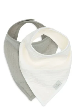 New 2er-Set Musselin Bandana Lätzchen Olive Green / Oatmeal Lätzchen|Alle Accessoires