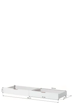 Clearance 2er-Set Schubladen weiß Kinder Aufbewahrung|Jugendzimmer