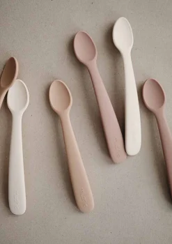 Sale 2er-Set Silikon Babylöffel Cambridge Blush & Shifting Sand Kinder Kindergeschirr & Besteck