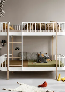 Sale Etagenbett 'Wood Original' weiß / Eiche 200 x 90 cm Kinder Hochbetten & Etagenbetten|Babybetten & Kinderbetten