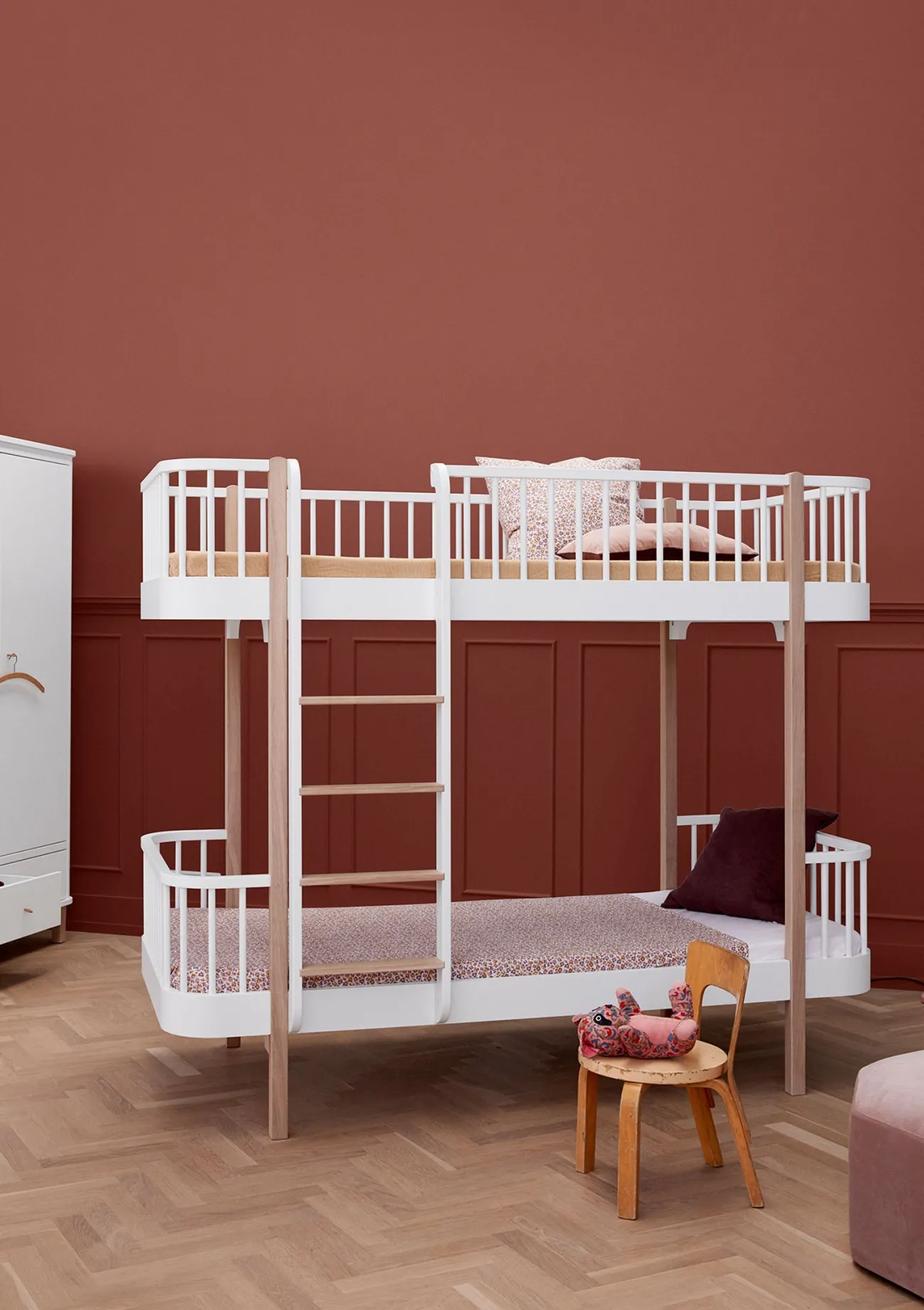 Sale Etagenbett 'Wood Original' weiß / Eiche 200 x 90 cm Kinder Hochbetten & Etagenbetten|Babybetten & Kinderbetten
